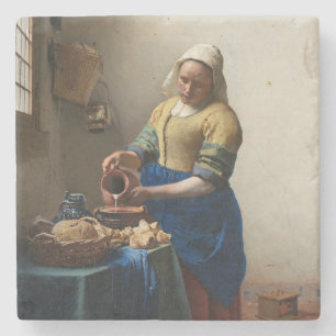 Milkmaid Johannes Vermeer Stenen Onderzetter