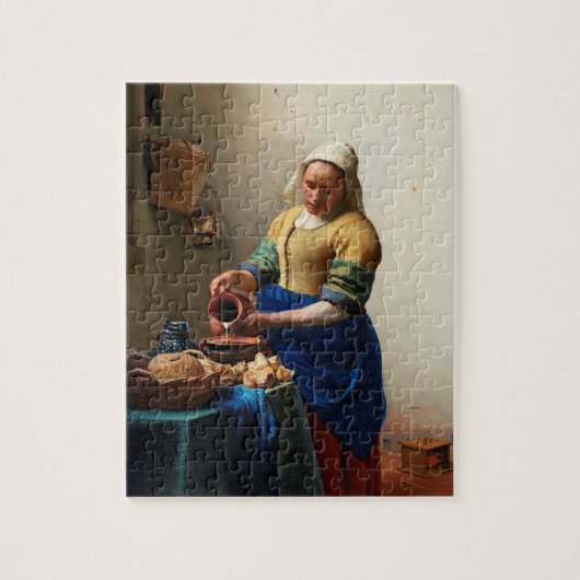 Milkmaid Kitchen Maid van Johannes Vermeer Legpuzzel (Verticaal)