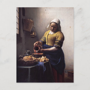 Milkmaid van Johannes Vermeer Briefkaart