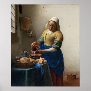 Milkmaid van Vermeer - Poster