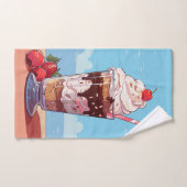 Milkshake à la crème glacée monogramme personnalis (Serviette à main)