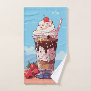 Milkshake à la crème glacée monogramme personnalis