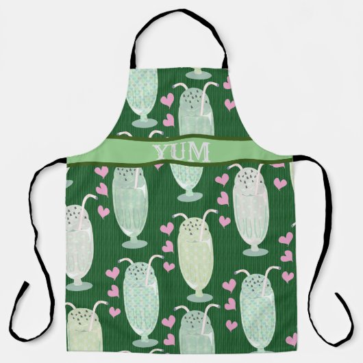 Milkshake Fun Mint Cartoon Retro Pattern Cute Fun Schort (Voorkant)