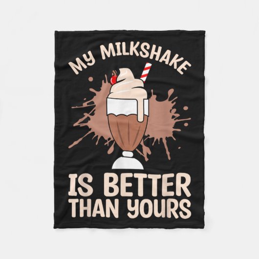 Milkshake is een betere chocolade melk voedsel lie fleece deken (Voorkant)