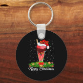 Milkshake Lover Matching Santa Hat Milkshake Chris Sleutelhanger (Voorkant)