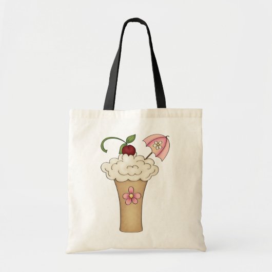 Milkshake met een paraplu-Canvas tas (Voorkant)
