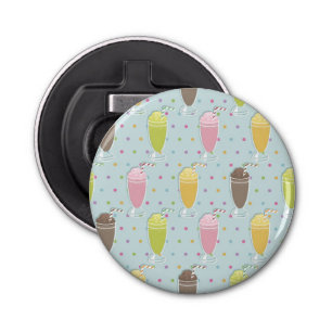 Milkshake Pattern Button Flesopener