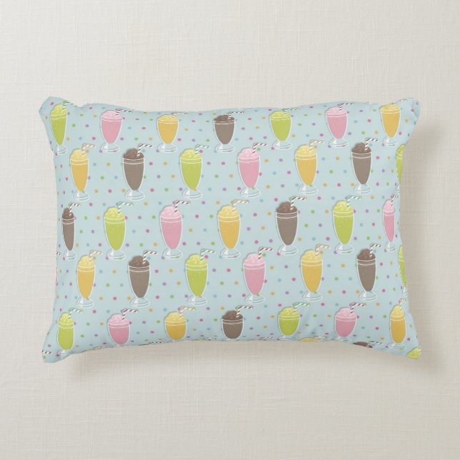 Milkshake Pattern Decoratief Kussen (Voorkant)