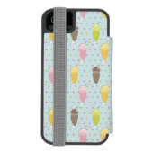 Milkshake Pattern Incipio iPhone Portemonnee Hoesje (Agenda Achterkant)