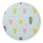 Milkshake Pattern Keramische Knop (Voorkant)