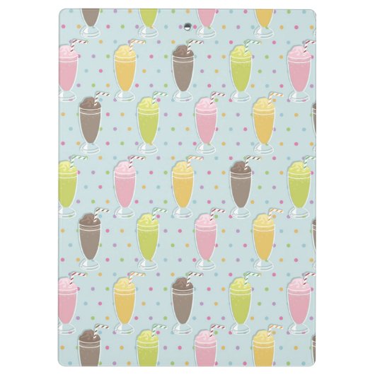 Milkshake Pattern Klembord (Achterkant)