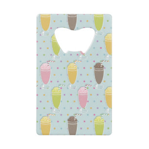 Milkshake Pattern Kredietkaart Flessenopener
