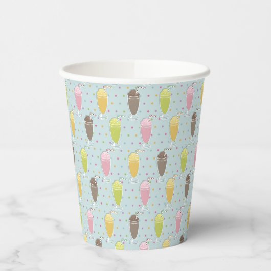 Milkshake Pattern Papieren Bekers (Links)