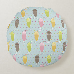Milkshake Pattern Rond Kussen