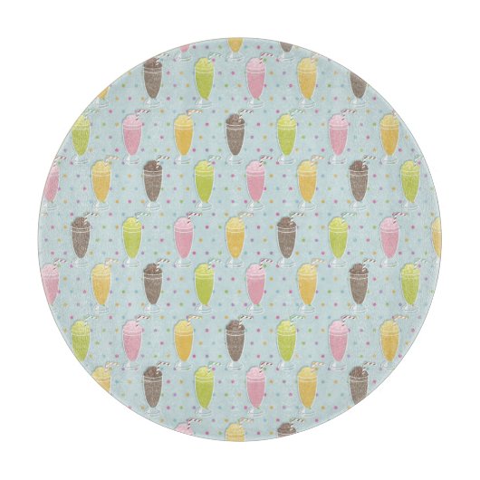 Milkshake Pattern Snijplank (Voorkant)