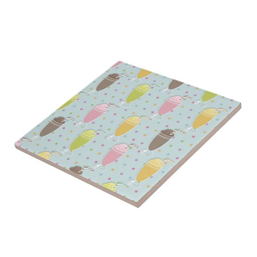 Milkshake Pattern Tegeltje (Zijkant)