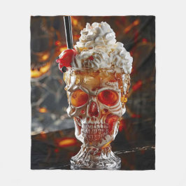 Milkshake schedelkop fleece deken