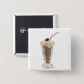 Milkshake Vierkante Button 5,1 Cm (Voorkant /achterkant)