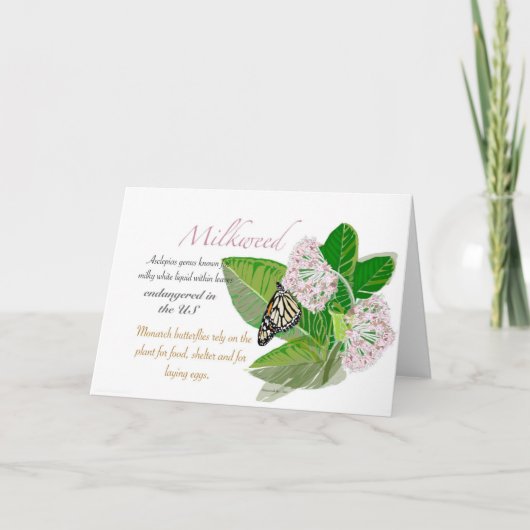 Milkweed Blank Card Bedankkaart (Voorkant)