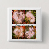 Milkweed | Sangria Vierkante Button 5,1 Cm (Voorkant)