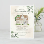 Milky House Warming Invitation Kaart Set (Staand voorkant)