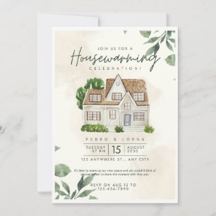 Milky House Warming Invitation Kaart Set
