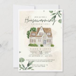 Milky House Warming Invitation Kaart Set