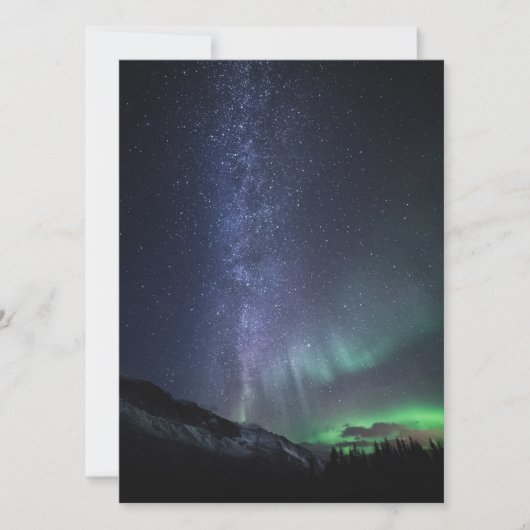 Milky Way Aurora Card Save The Date (Voorkant)