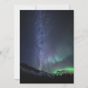 Milky Way Aurora Card Save The Date