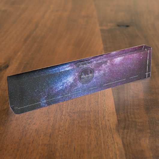 Milky way bright covu personalizable monogram naambordje (Zijkant)