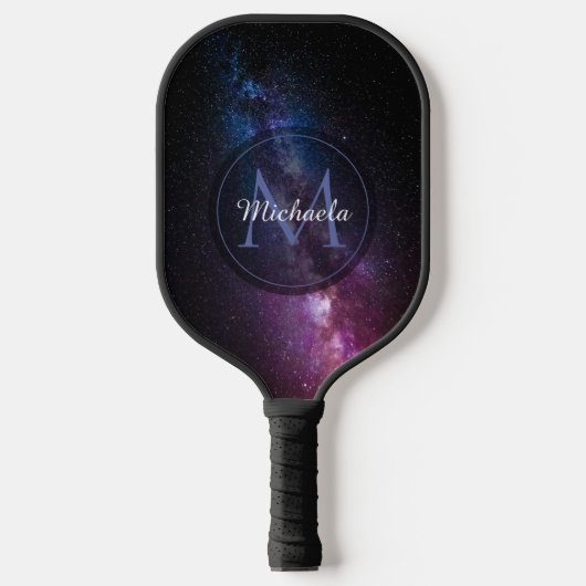 Milky way bright covu personalizable monogram pickleball paddle (Voorkant)