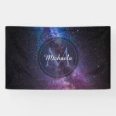 Milky way bright covu personalizable monogram spandoek (Horizontaal)