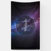 Milky way bright covu personalizable monogram spandoek (Verticaal)