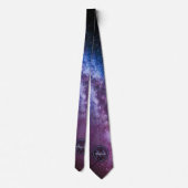 Milky way bright covu personalizable monogram stropdas (Achterkant)