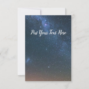 Milky Way Galaxy Background   Night Sky Stars Bedankkaart