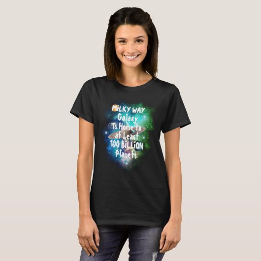 Milky Way Galaxy Funny Design T-Shirt (Voorkant volledig)