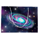Milky Way Galaxy | Kosmische blauwe Paarse roze gl Groot Cadeauzakje (Achterkant)