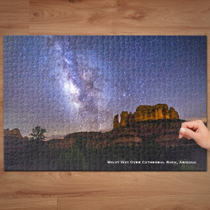 Milky Way Galaxy Over Cathedral Rock, Arizona Legpuzzel