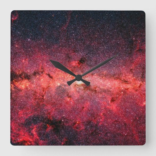 Milky Way Galaxy Vierkante Klok (Voorkant)