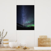 Milky Way Northern Lights Poster (Keuken)