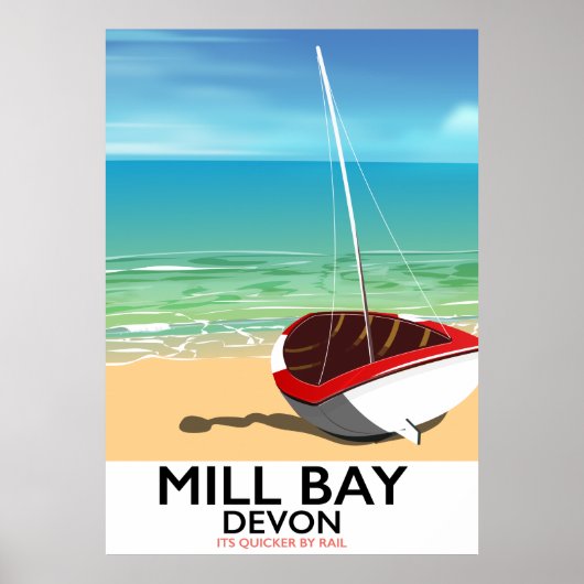 Mill Bay Devon Rail poster (Voorkant)