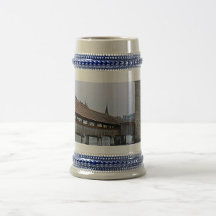 Mill bridge, middeleeuwse houten brug, Lucerne Bierpul