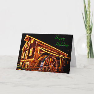 Mill in Lights Holiday Card Feestdagen Kaart