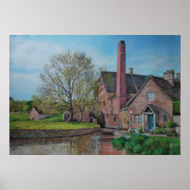 Mill in Stow op de Wereld Poster