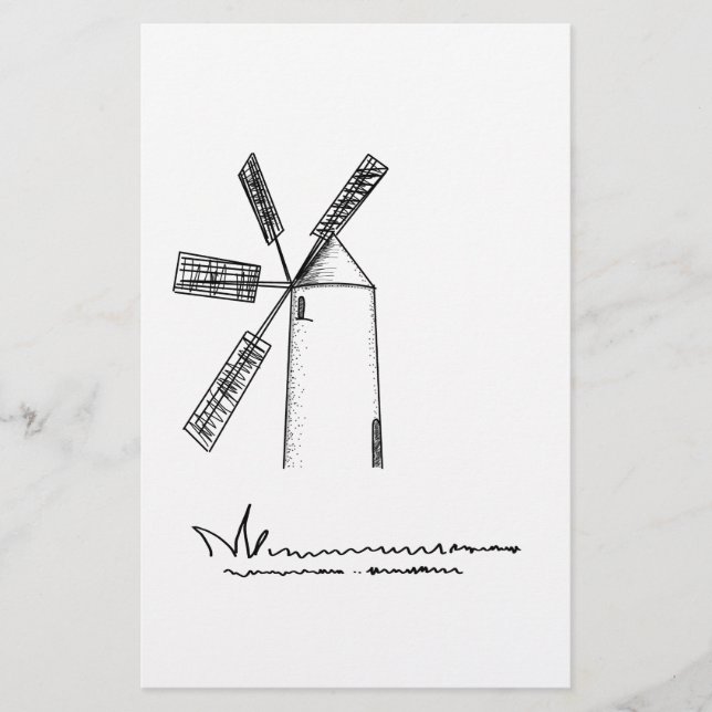 mill op witte achtergrond (Voorkant)