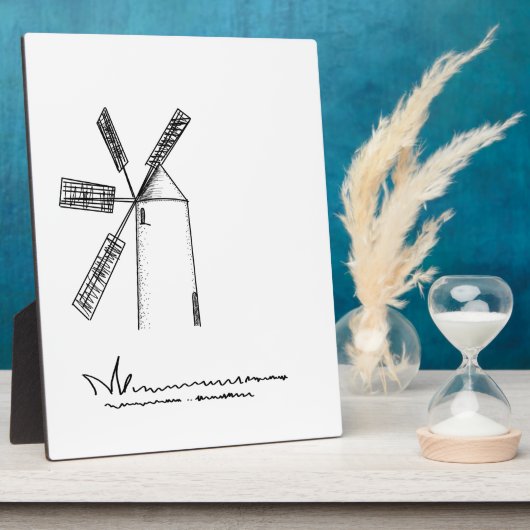 mill op witte achtergrond fotoplaat (Zijkant)