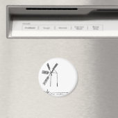 mill op witte achtergrond magneet (Insitu (Vaatwasser))