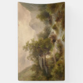 Mill over een bergstroom (door Albert Rieger) Spandoek (Verticaal)