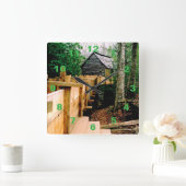 Mill Scene Clock Vierkante Klok (Huis)