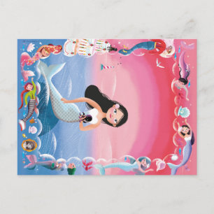 Milla de Mermaid illustratie Briefkaart